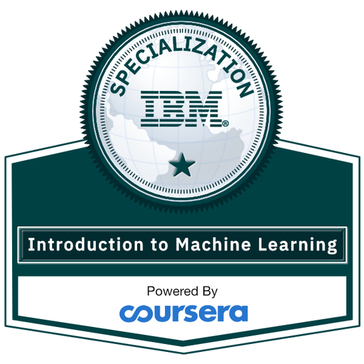 IBM Introduction to Machine Learning Specialization 2024
